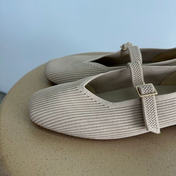 Vivaia Women’s Wide Nude Tan Square-Toe Mary-Jane Margot Mary-Jane - Picture 6 of 11